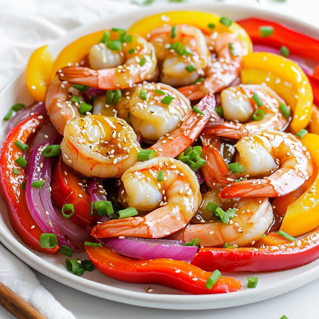 Sheet-Pan Honey Garlic Shrimp &#038; Peppers Delight
