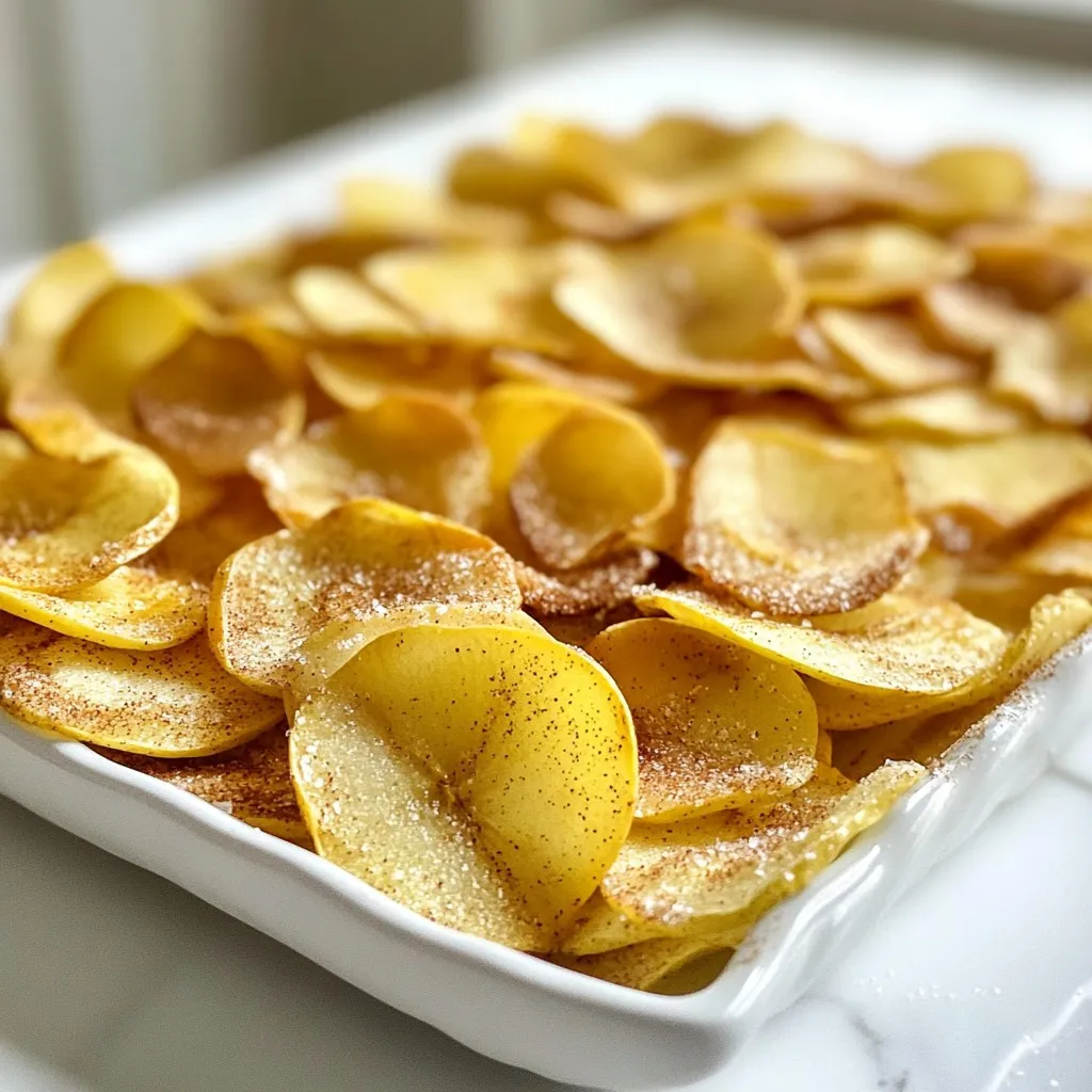 Cinnamon Sugar Apple Chips Crunchy and Delicious Snack