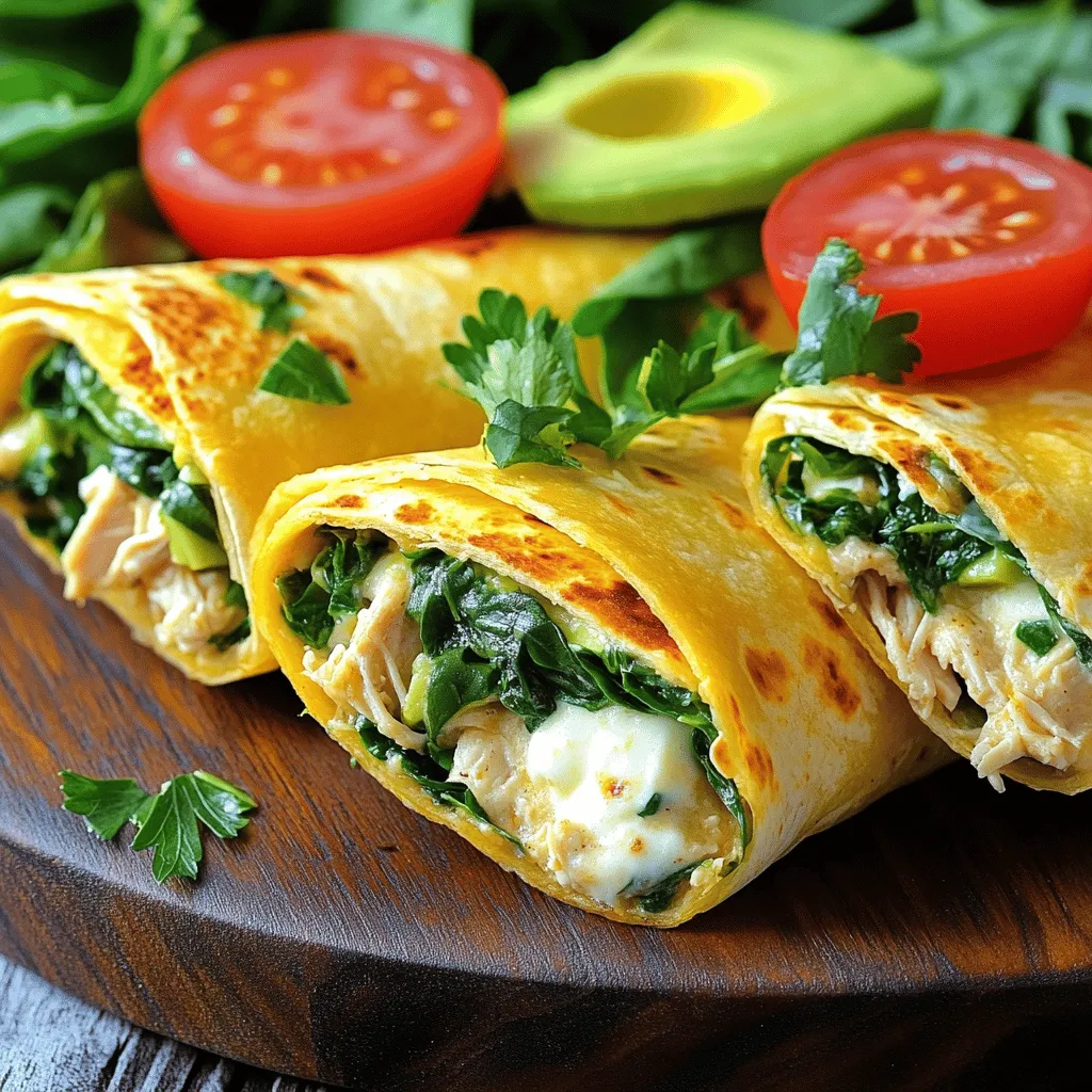 Cheesy Garlic Chicken Wraps Flavorful and Easy Recipe