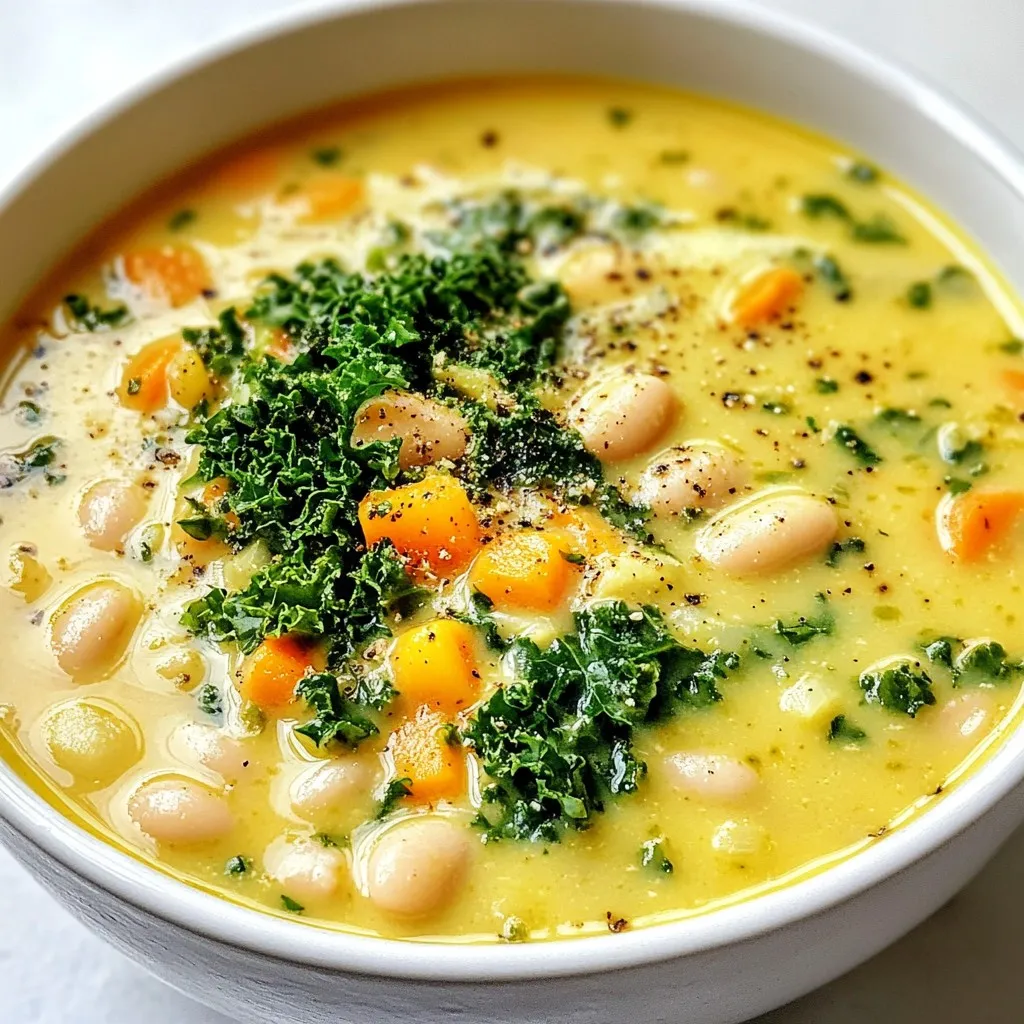 Creamy Tuscan White Bean Soup Simple and Savory Dish
