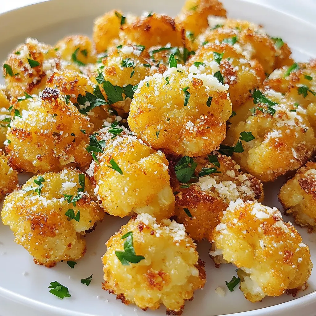 Garlic Parmesan Cauliflower Bites Easy and Tasty Snack