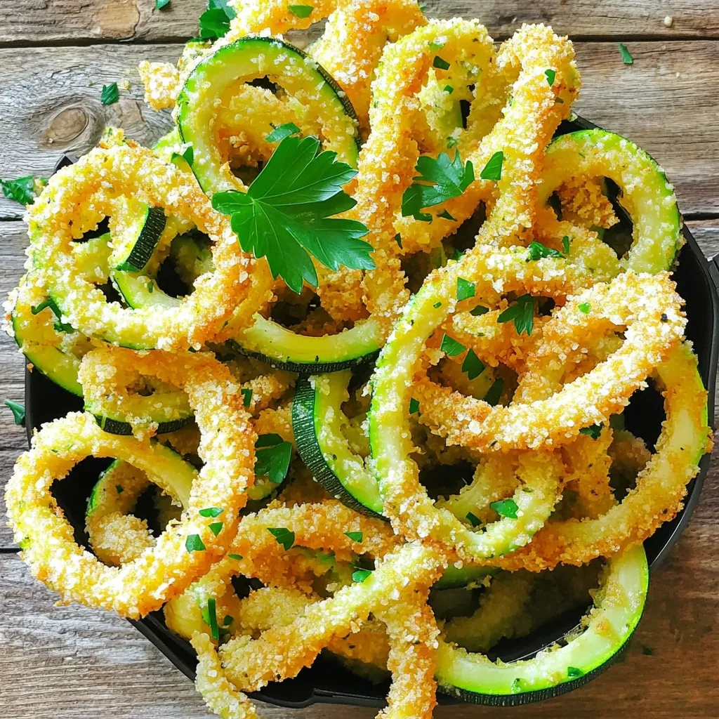 Air Fryer Parmesan Zoodle Fries Crunchy and Tasty