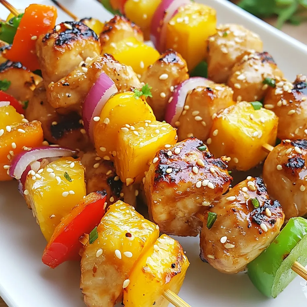 Teriyaki Pineapple Chicken Skewers Flavorful Delight