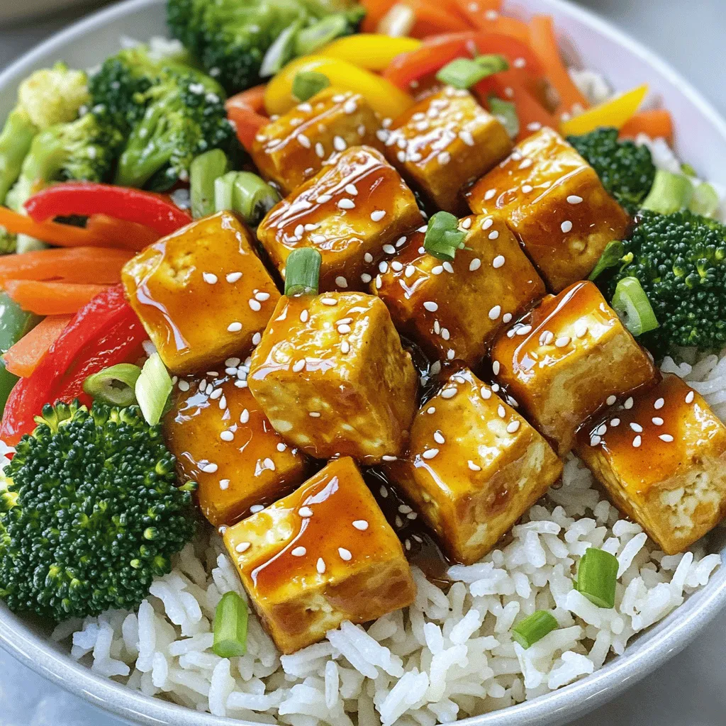 Honey Sriracha Glazed Tofu Bowls Simple and Tasty Meal