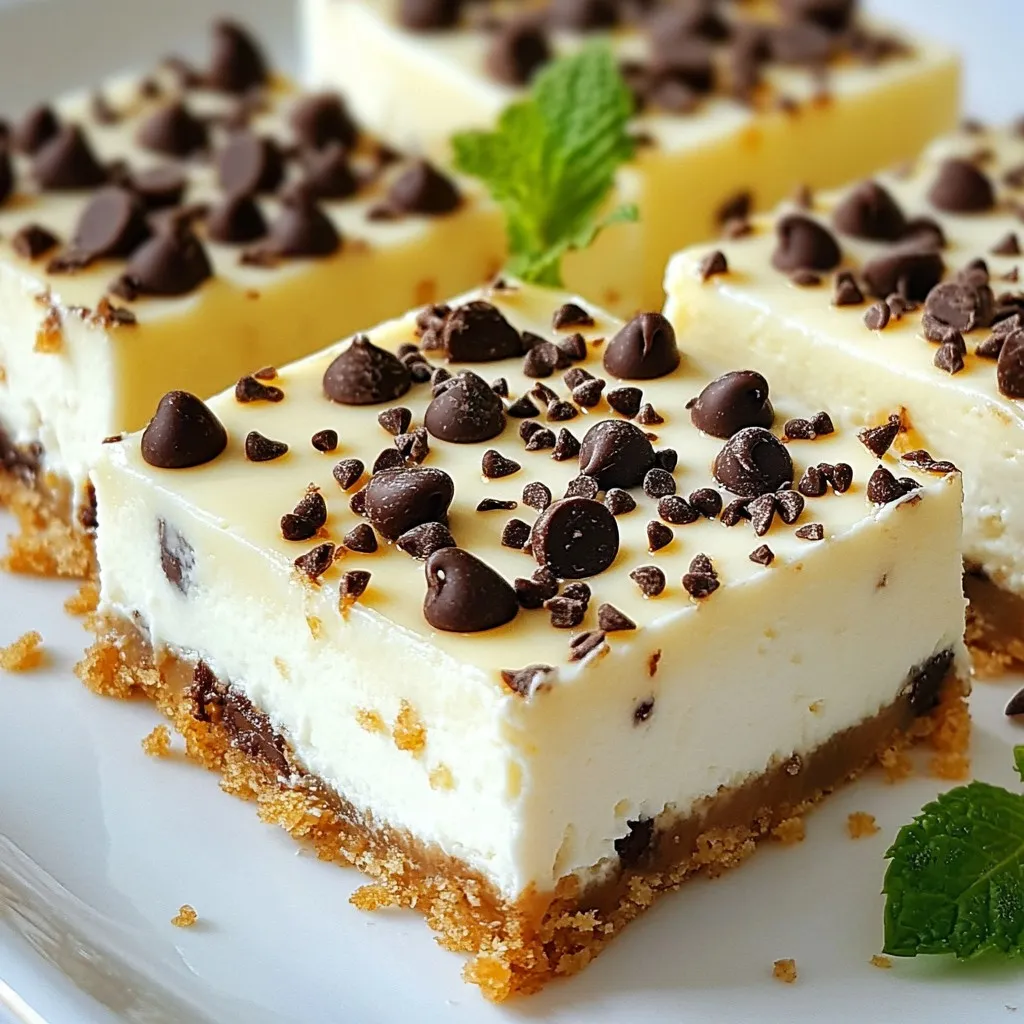 Chocolate Chip Cheesecake Bars Easy and Delicious Treat