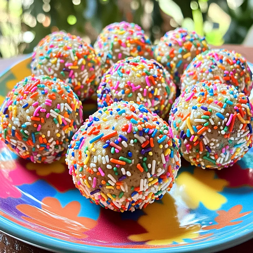 No-Bake Birthday Cake Protein Balls Delightful Treat