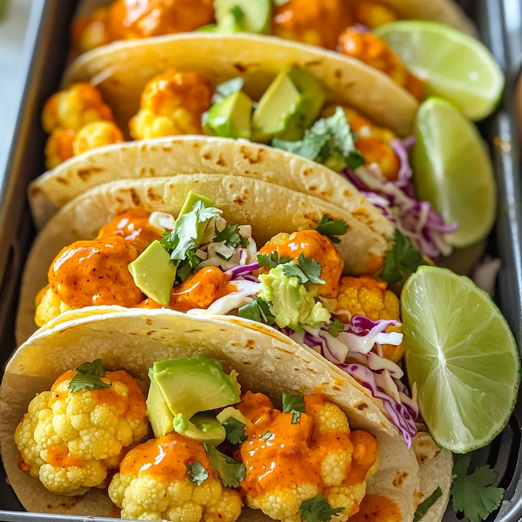 Air Fryer Buffalo Cauliflower Tacos Simple and Tasty