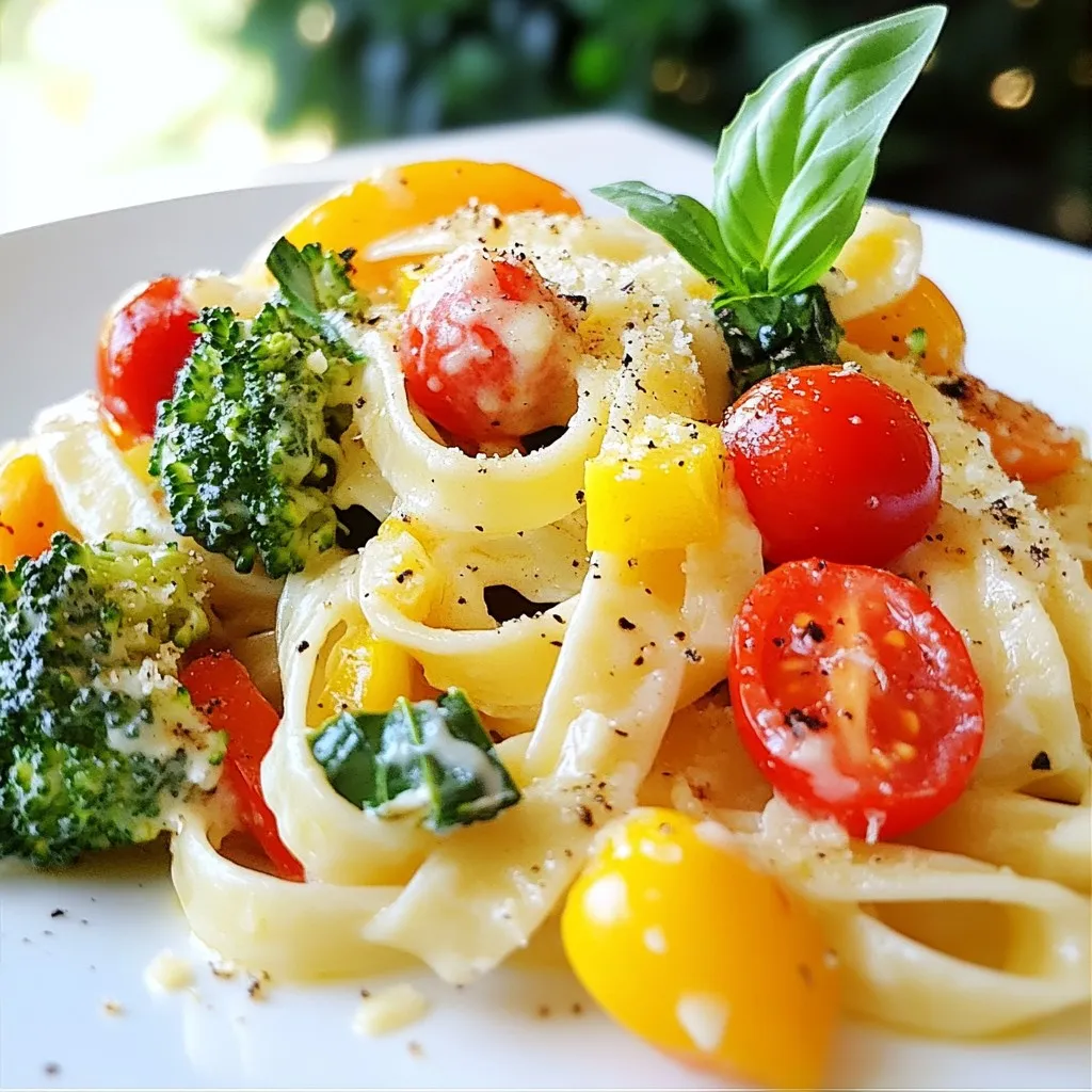 Creamy Veggie Alfredo Pasta Quick and Delicious Meal