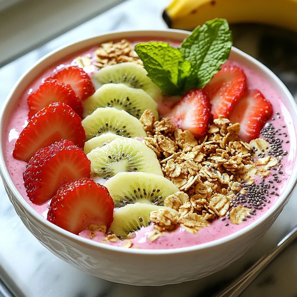 Strawberry Kiwi Smoothie Bowl Fresh and Tasty Delight