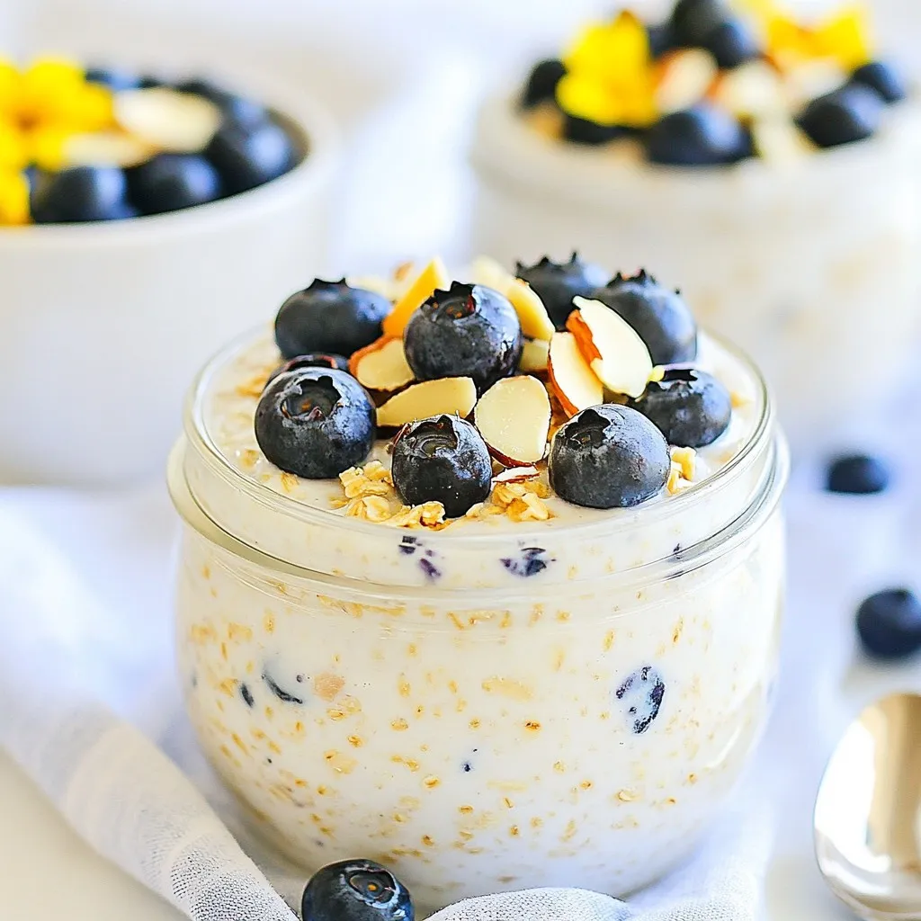 Blueberry Almond Overnight Oats Deliciously Easy Recipe