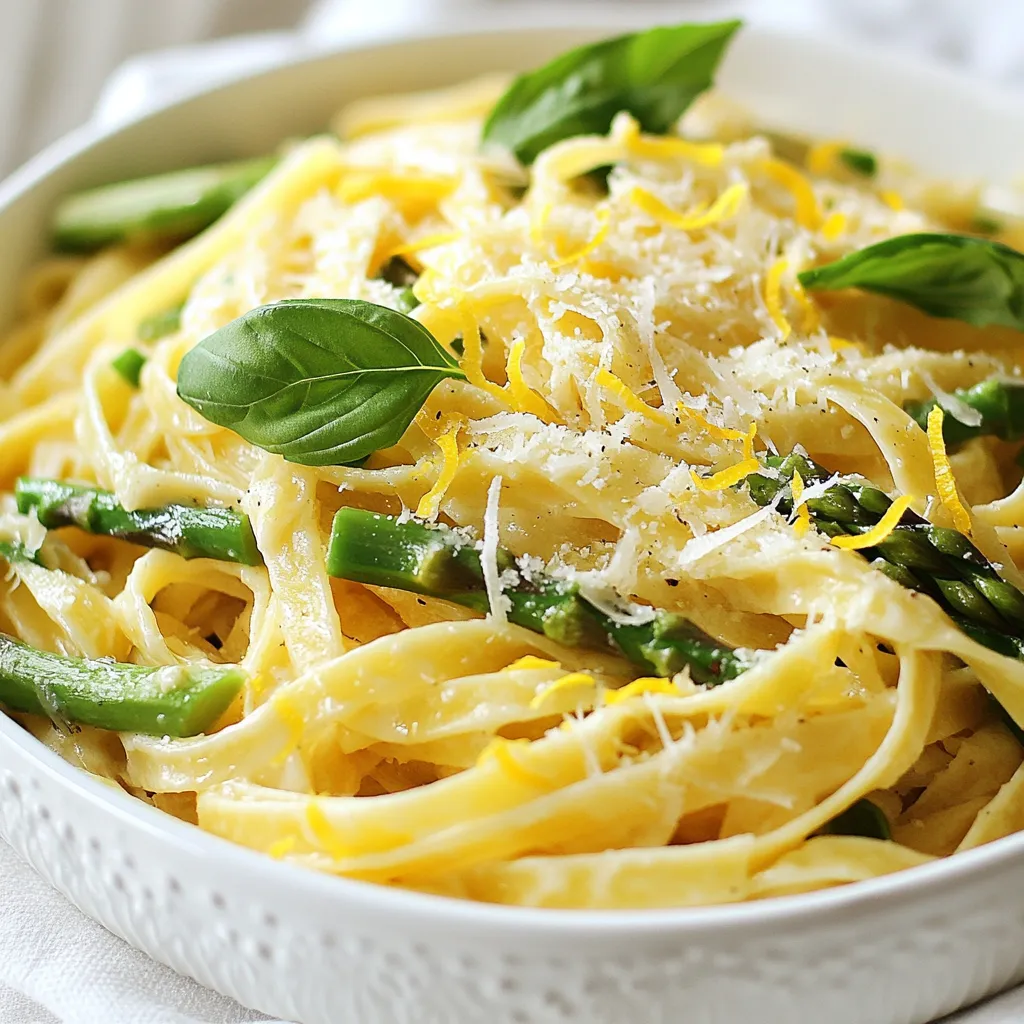Lemon Parmesan Asparagus Pasta Easy and Flavorful Dish