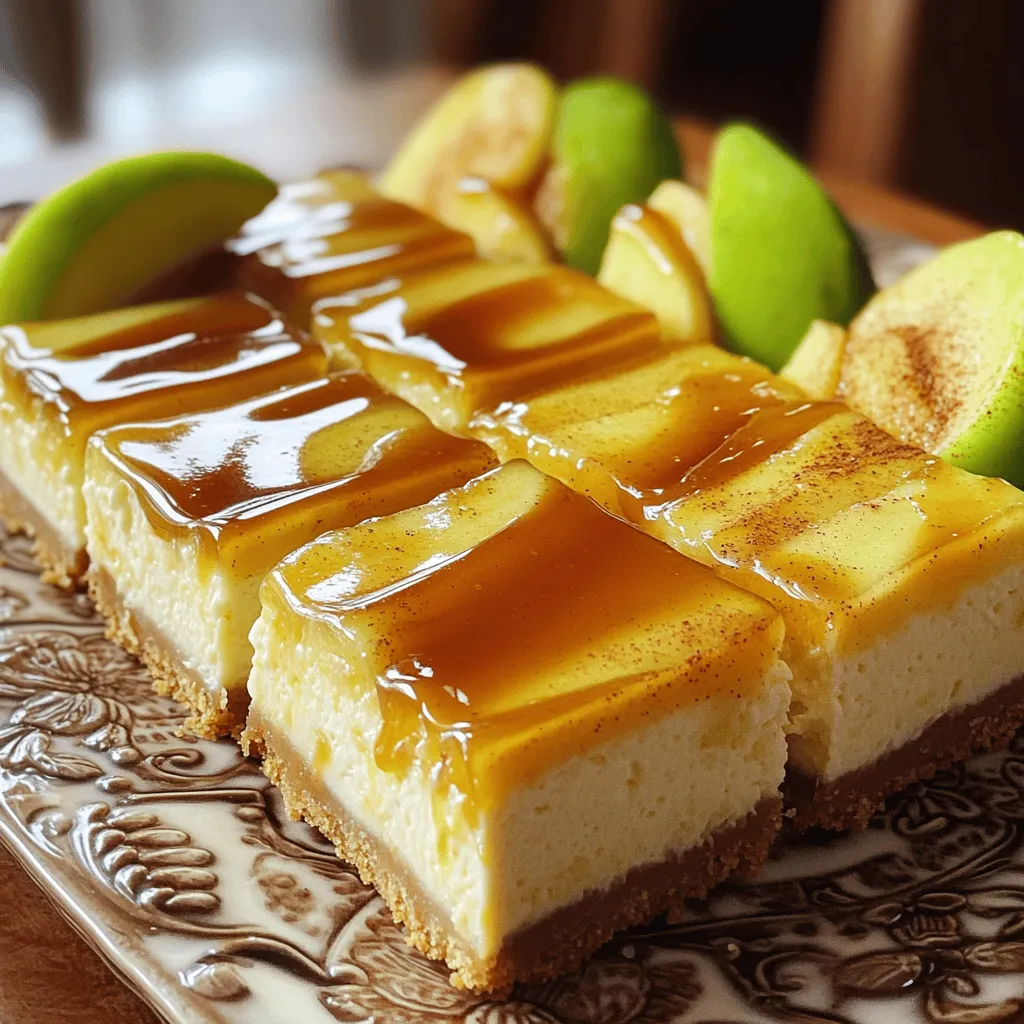 Caramel Apple Cheesecake Bars Delightful Dessert Treat