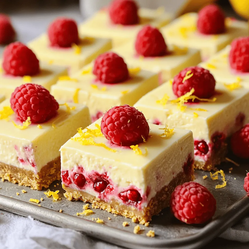 No Bake Lemon Raspberry Cheesecake Bars Delightful Treat