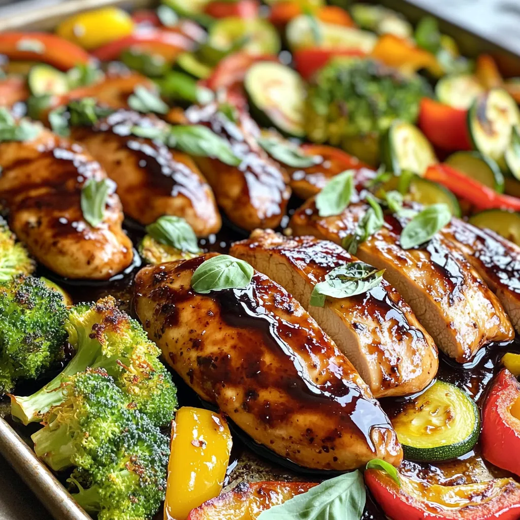 Sheet Pan Balsamic Chicken &#038; Veggies Flavor Meal
