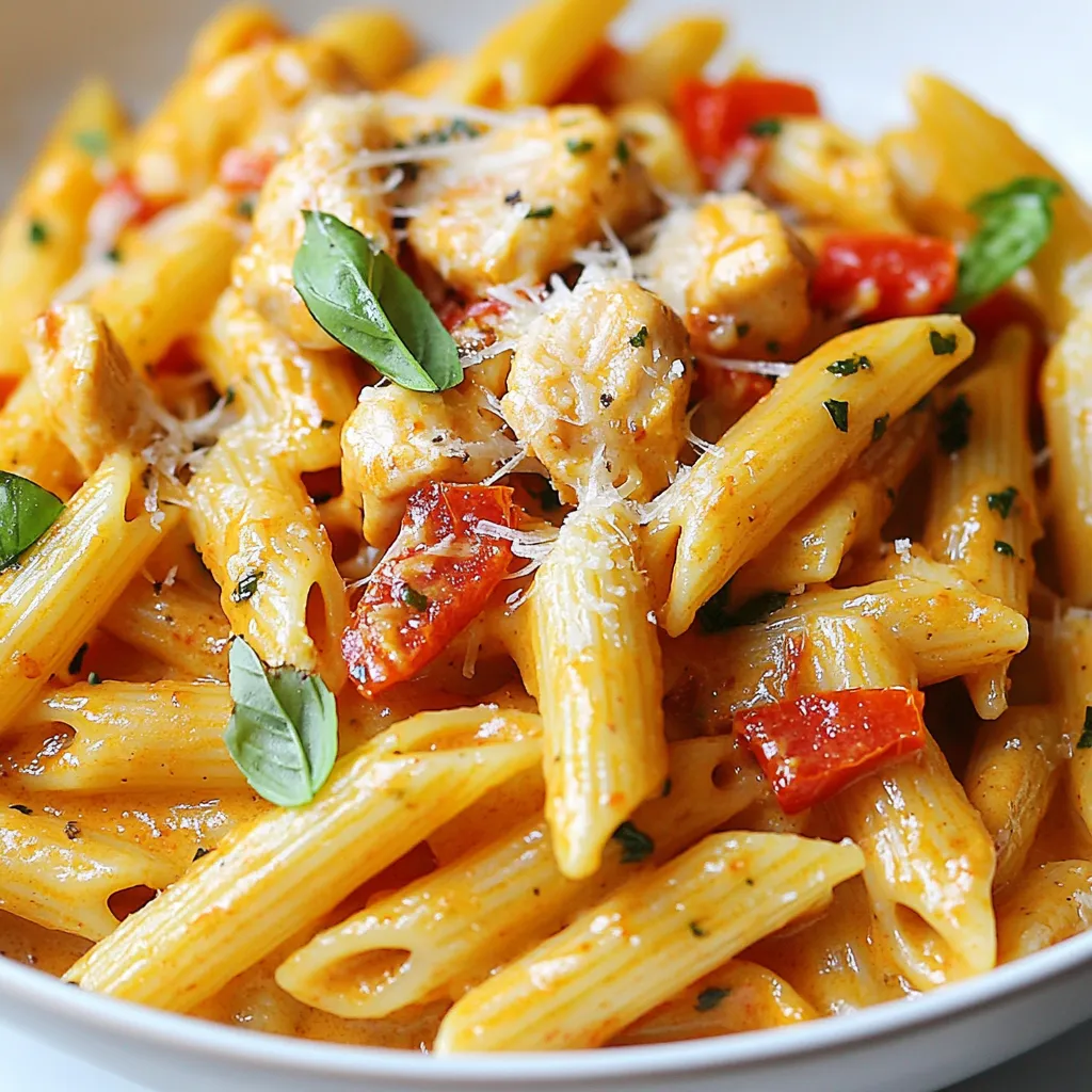 Roasted Red Pepper Chicken Pasta Flavorful Delight
