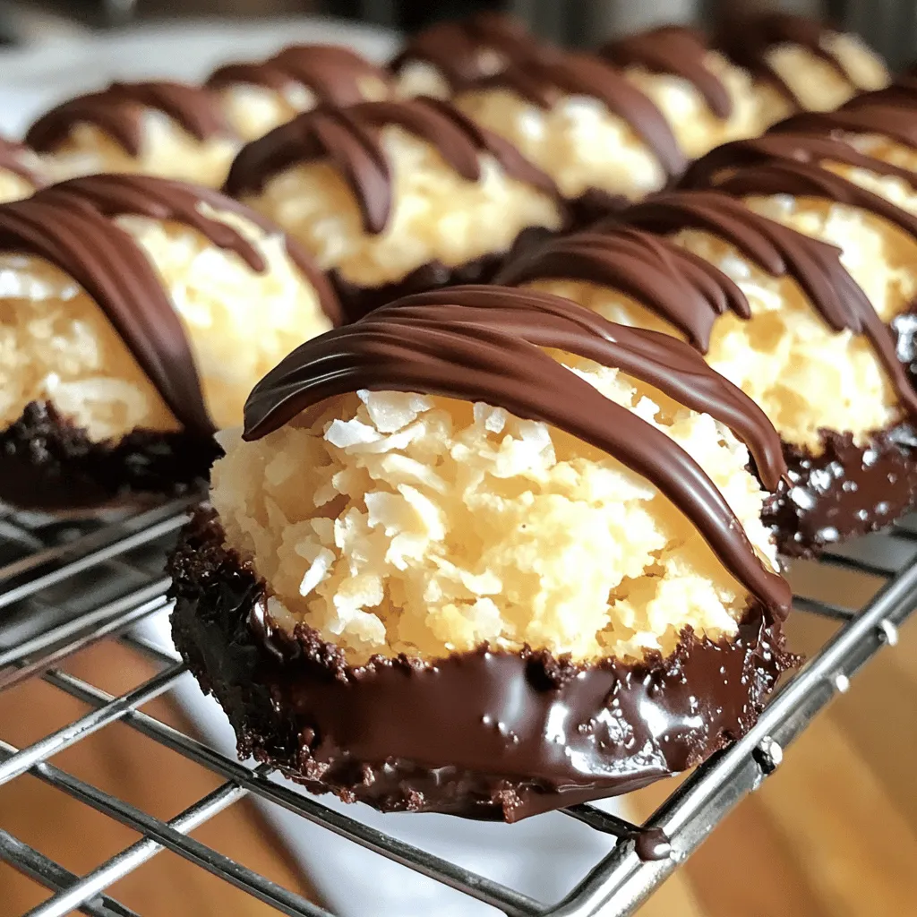 Chocolate Dipped Coconut Macaroons Easy Delightful Treat