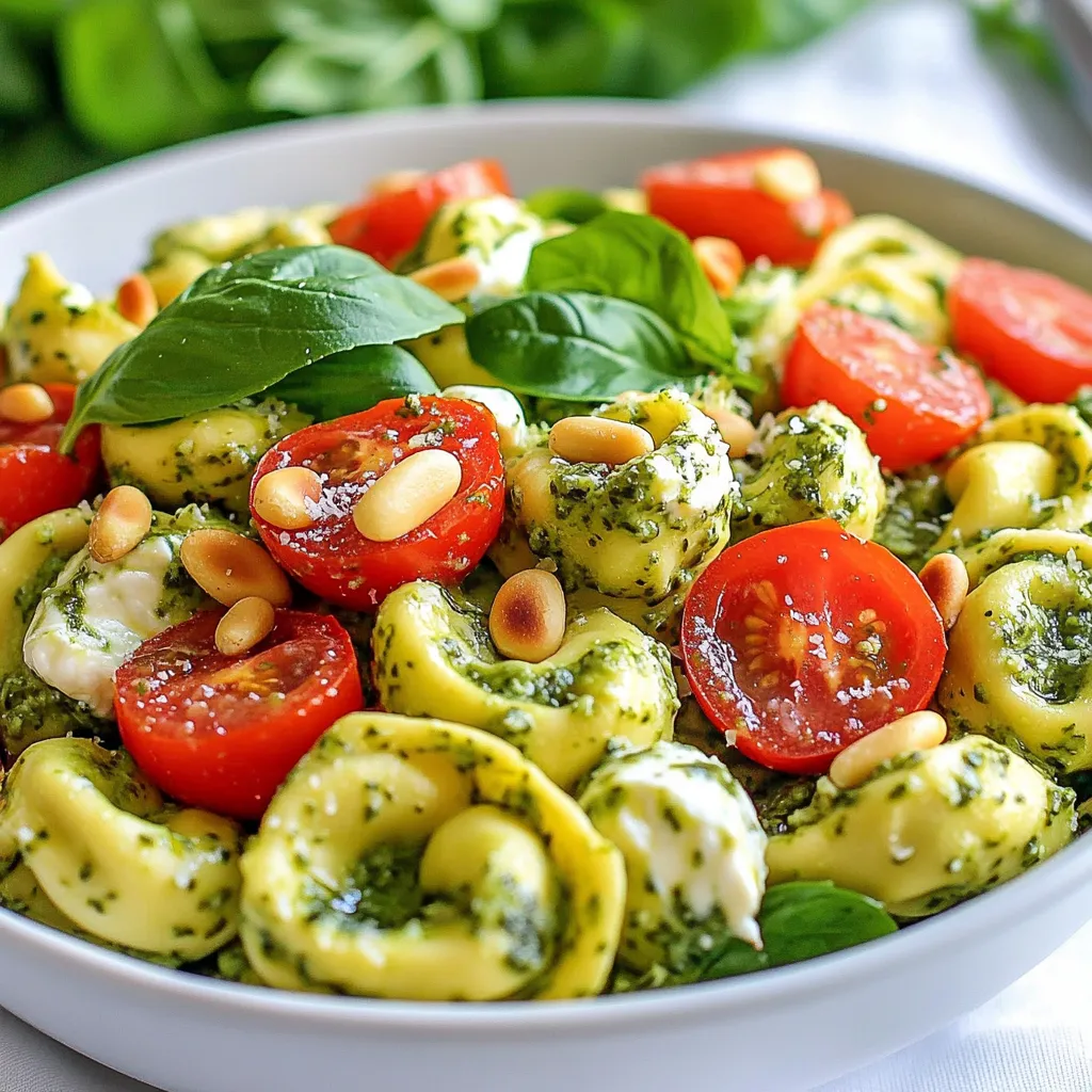 Creamy Pesto Tortellini Salad Fresh and Tasty Meal