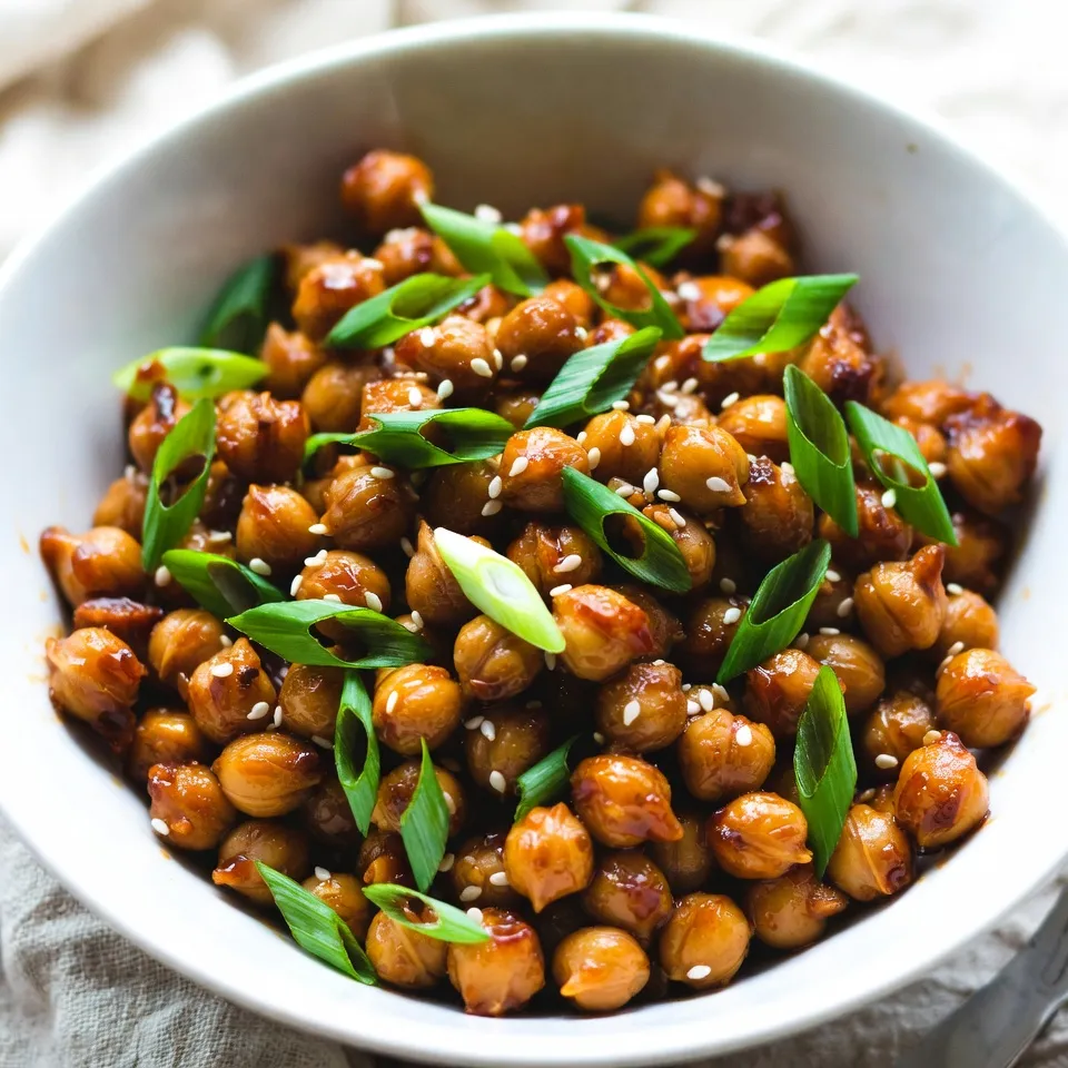 Honey Garlic Sesame Chickpeas Flavorful and Easy Dish