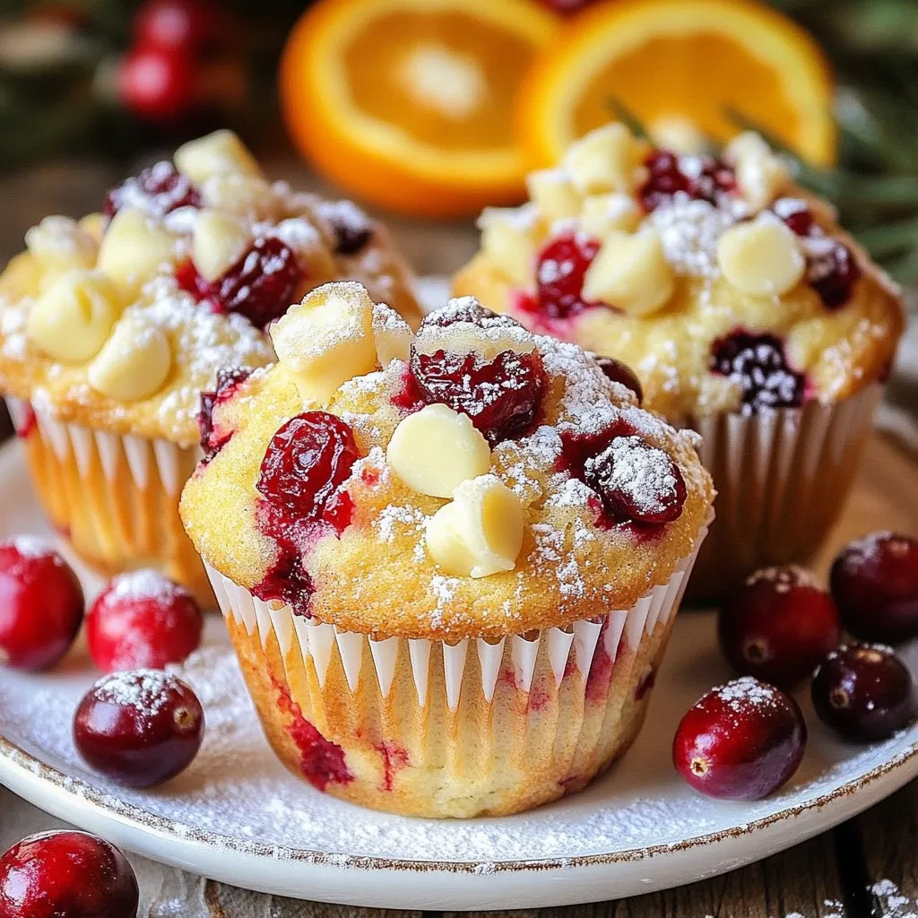 Cranberry White Chocolate Muffins Fresh and Tasty Treat