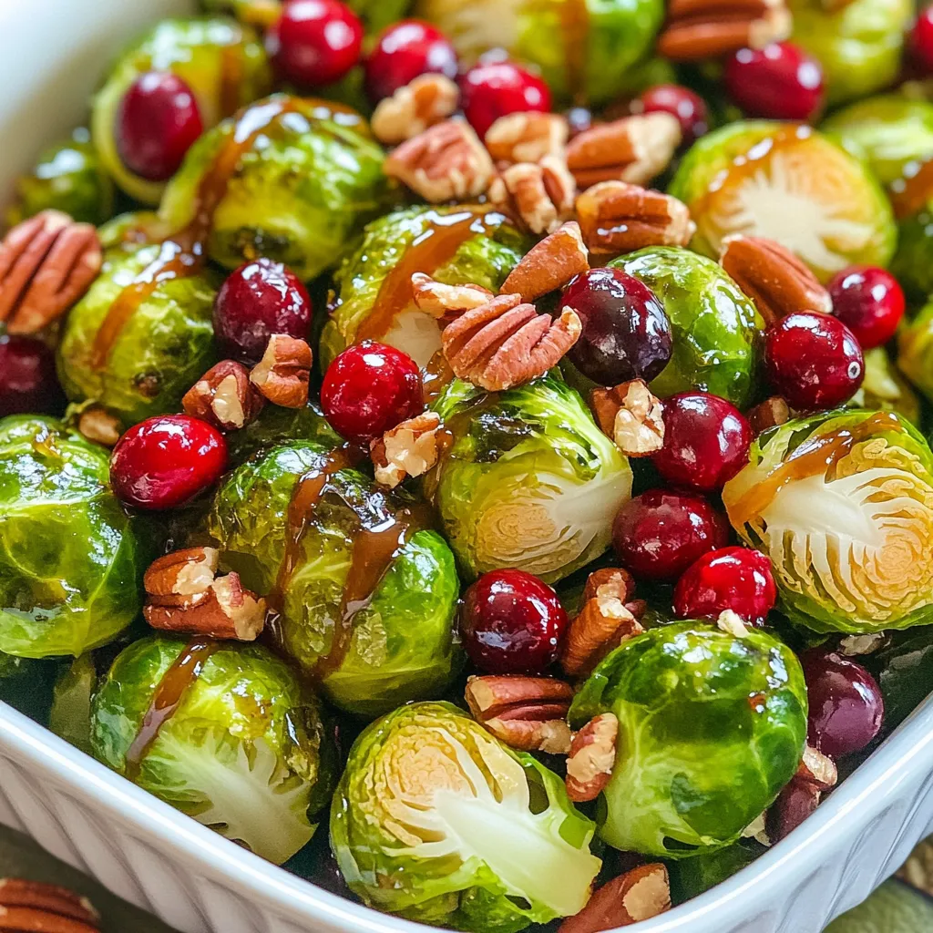 Maple Glazed Brussels Sprouts with Cranberries Delight