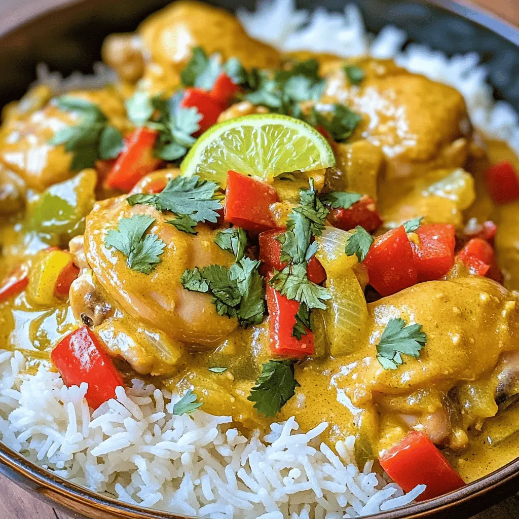 Slow Cooker Coconut Lime Chicken Curry Delight