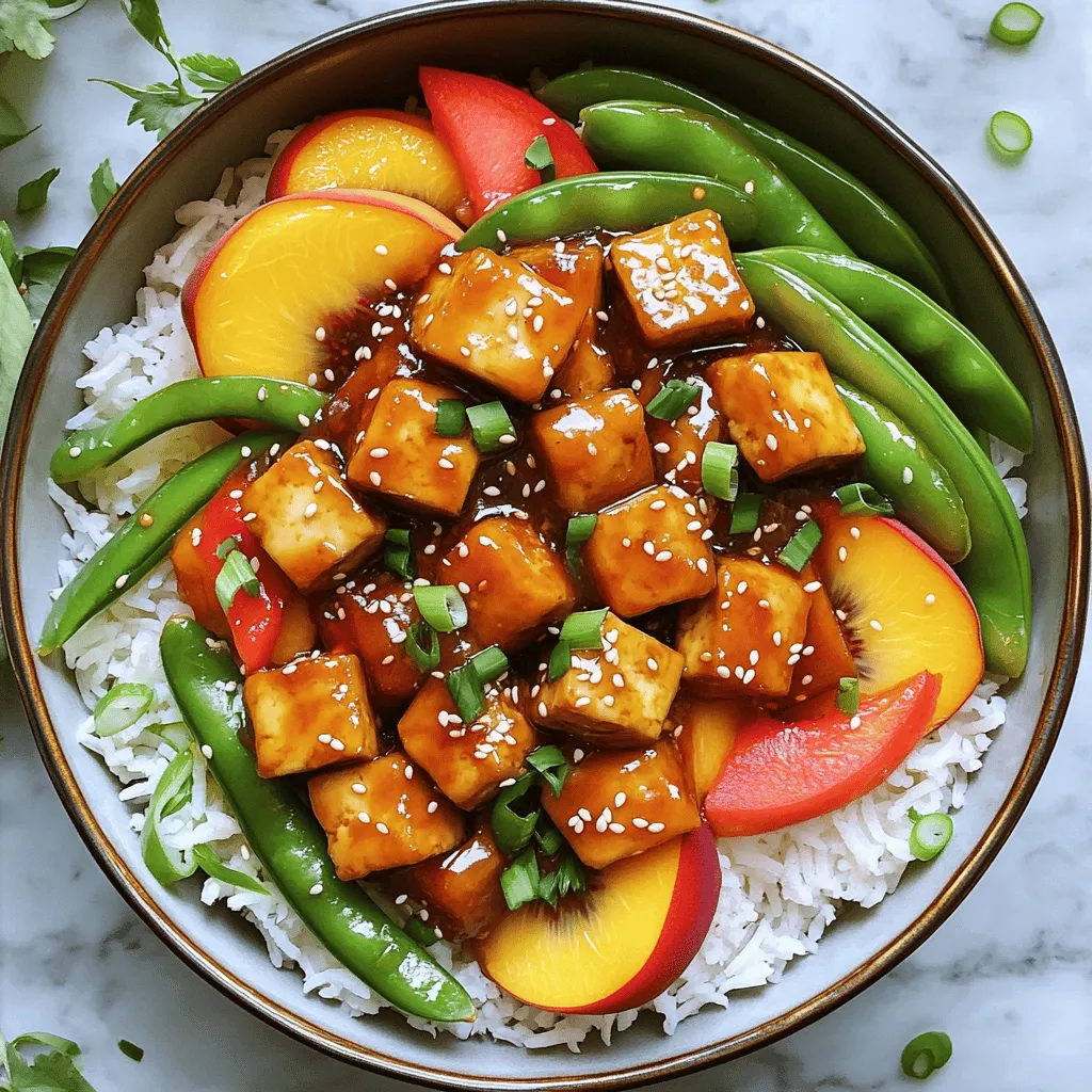 Peach Glazed Tofu Stir Fry Flavorful and Simple Recipe