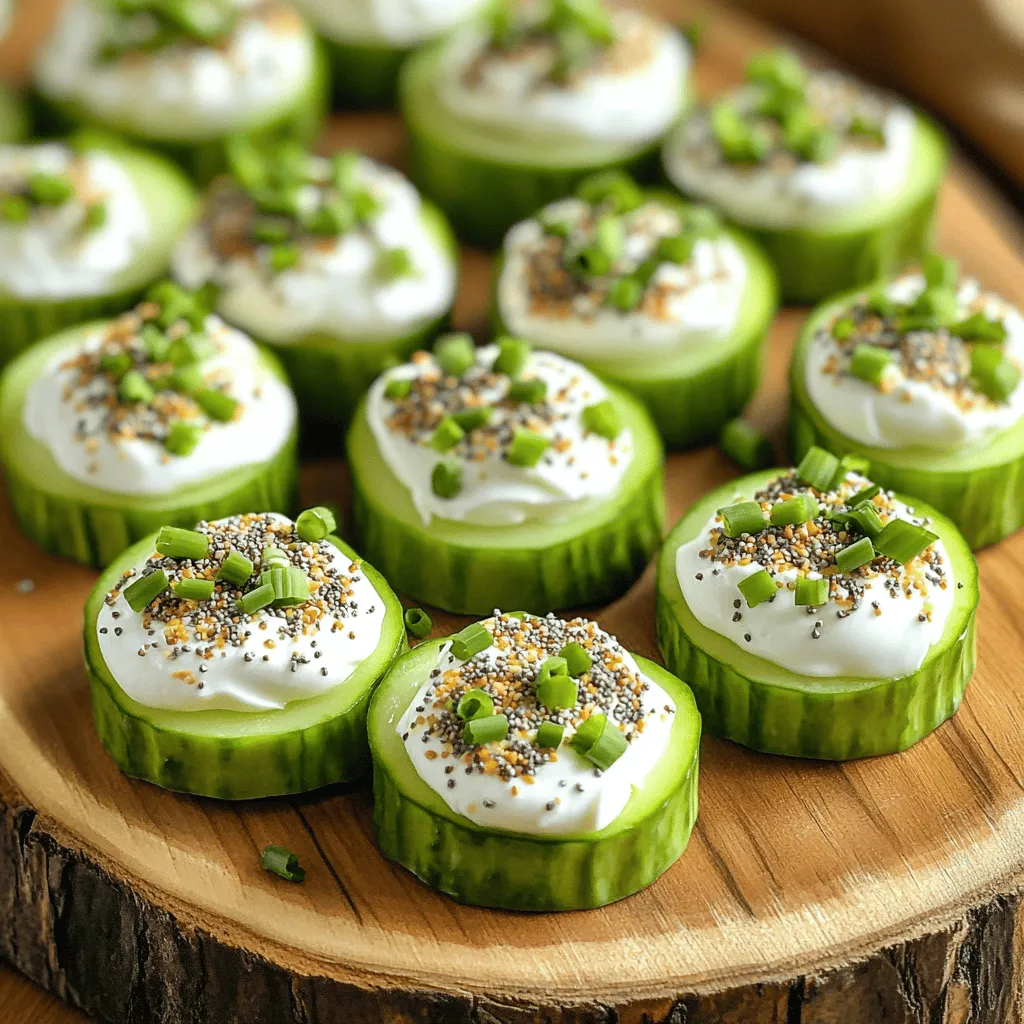 Everything Bagel Cucumber Bites Simple and Tasty Snack