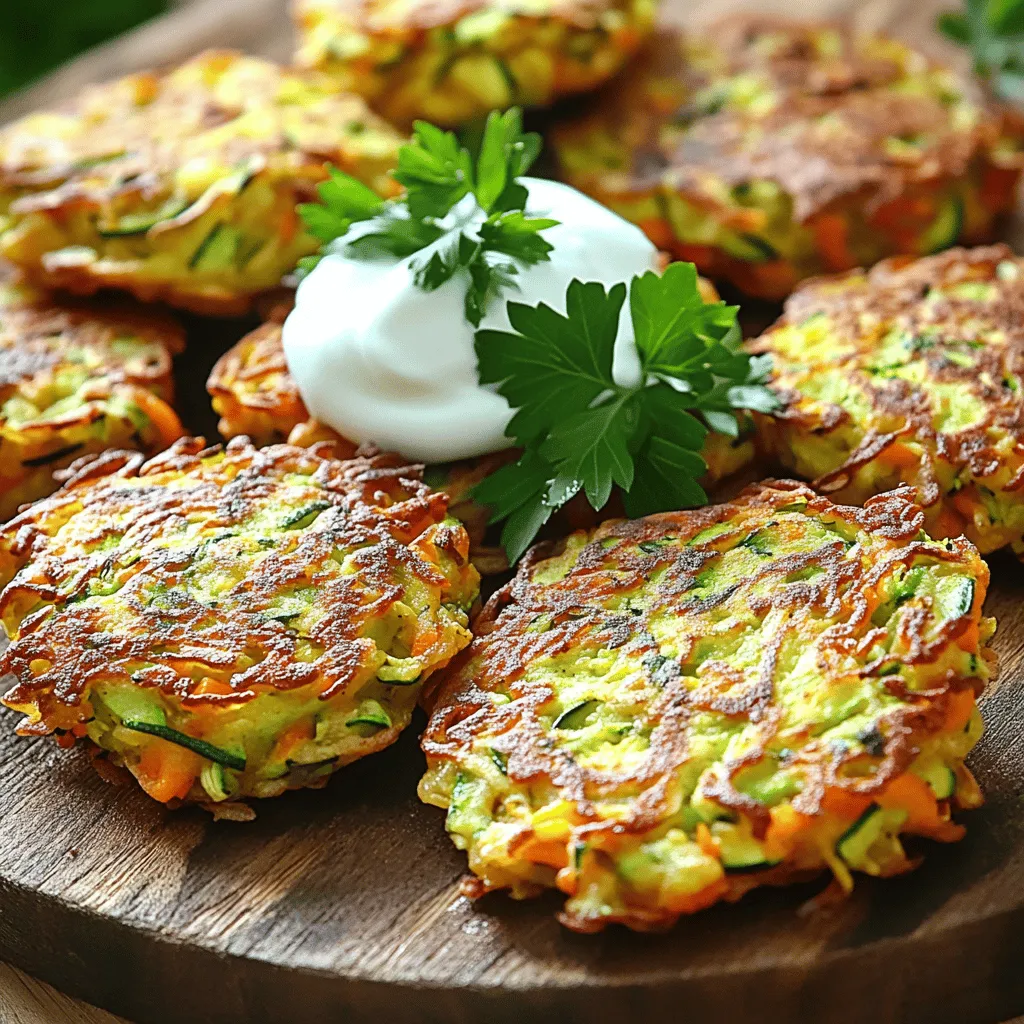 Zucchini Carrot Fritters Crispy and Flavorful Treat
