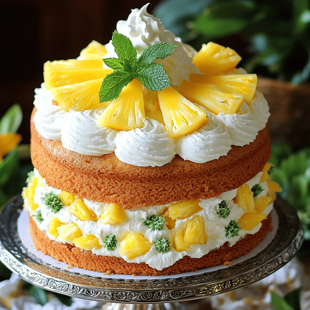 Pineapple Cream Cake Delightfully Sweet and Simple