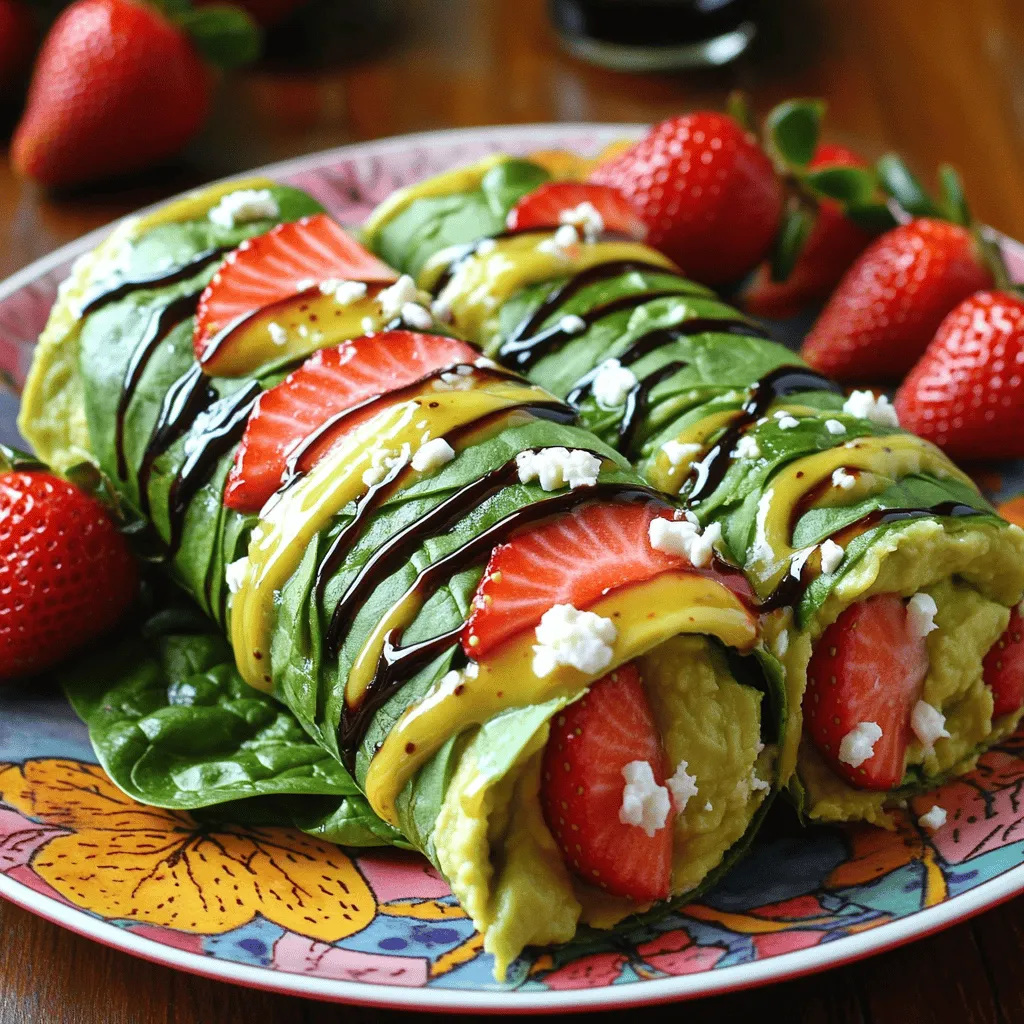 Avocado Strawberry Spinach Wraps Fresh and Healthy Meal