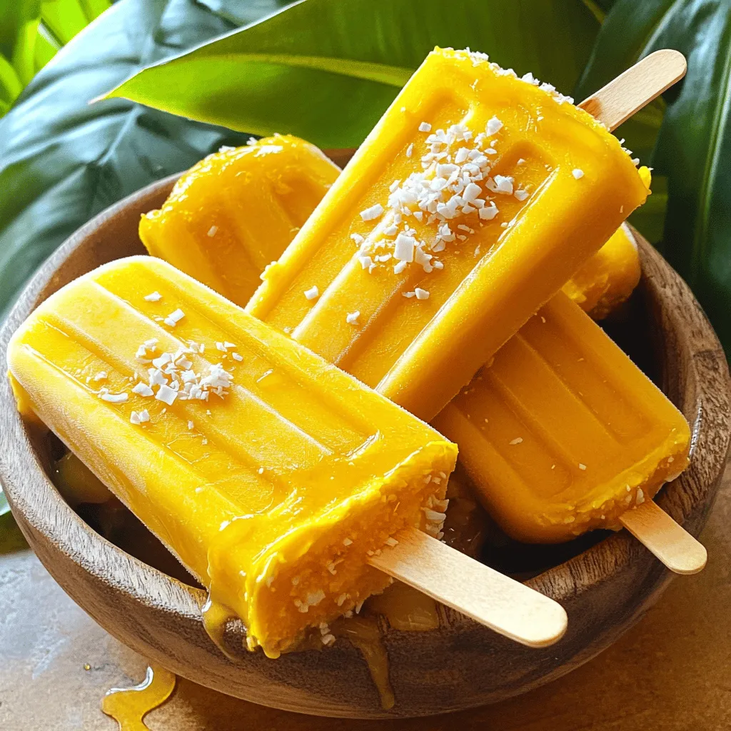 Mango Coconut Popsicles Simple and Refreshing Treat