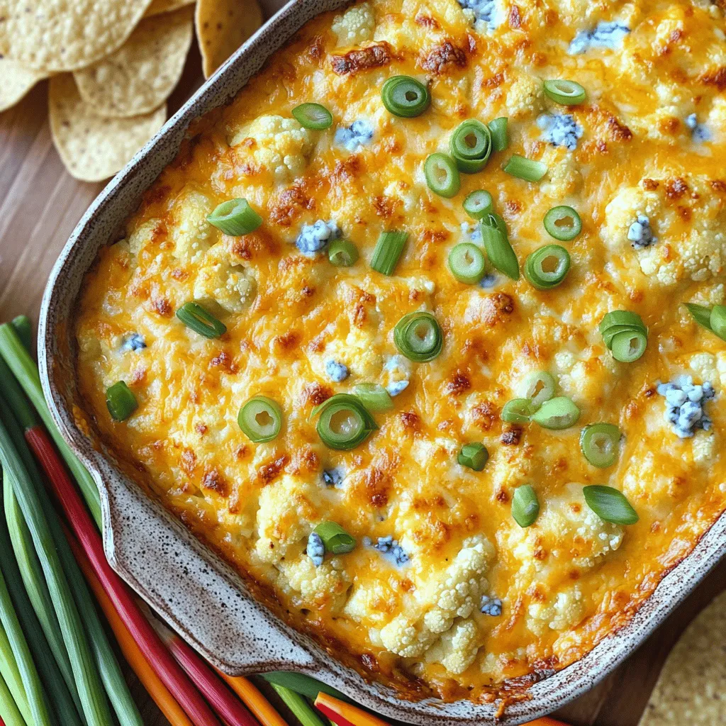 Cheesy Buffalo Cauliflower Dip Savory Crowd Pleaser