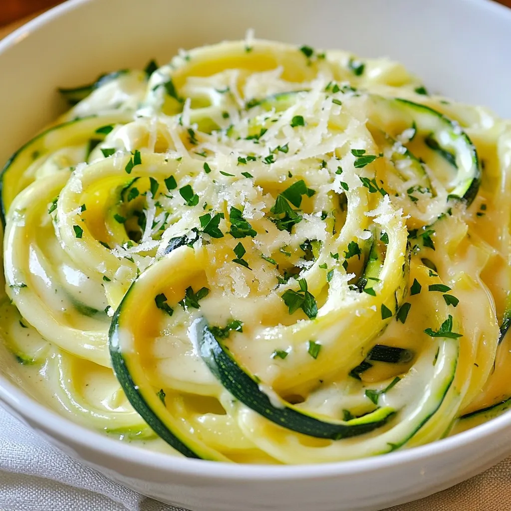 Garlic Parmesan Zoodle Alfredo Creamy Dinner Joy