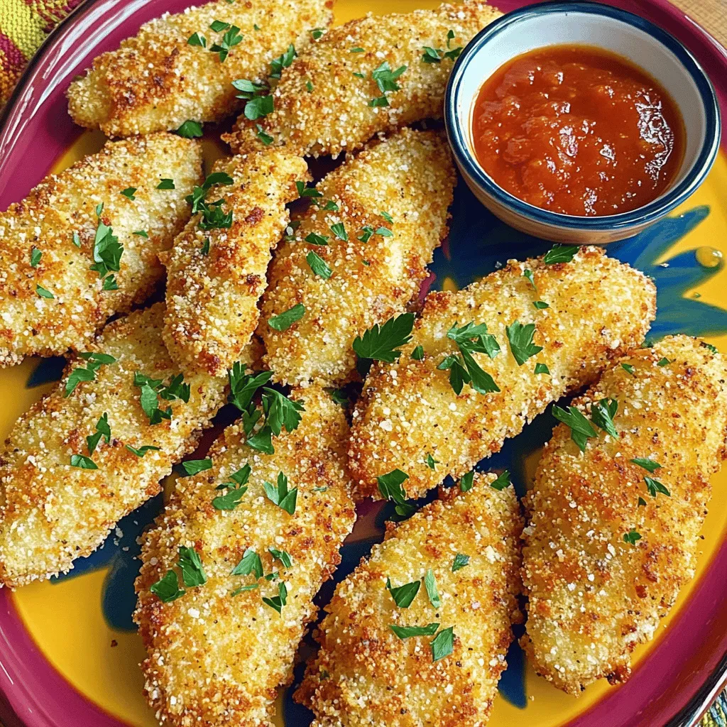 Oven-Baked Crispy Parmesan Chicken Tenders Delight