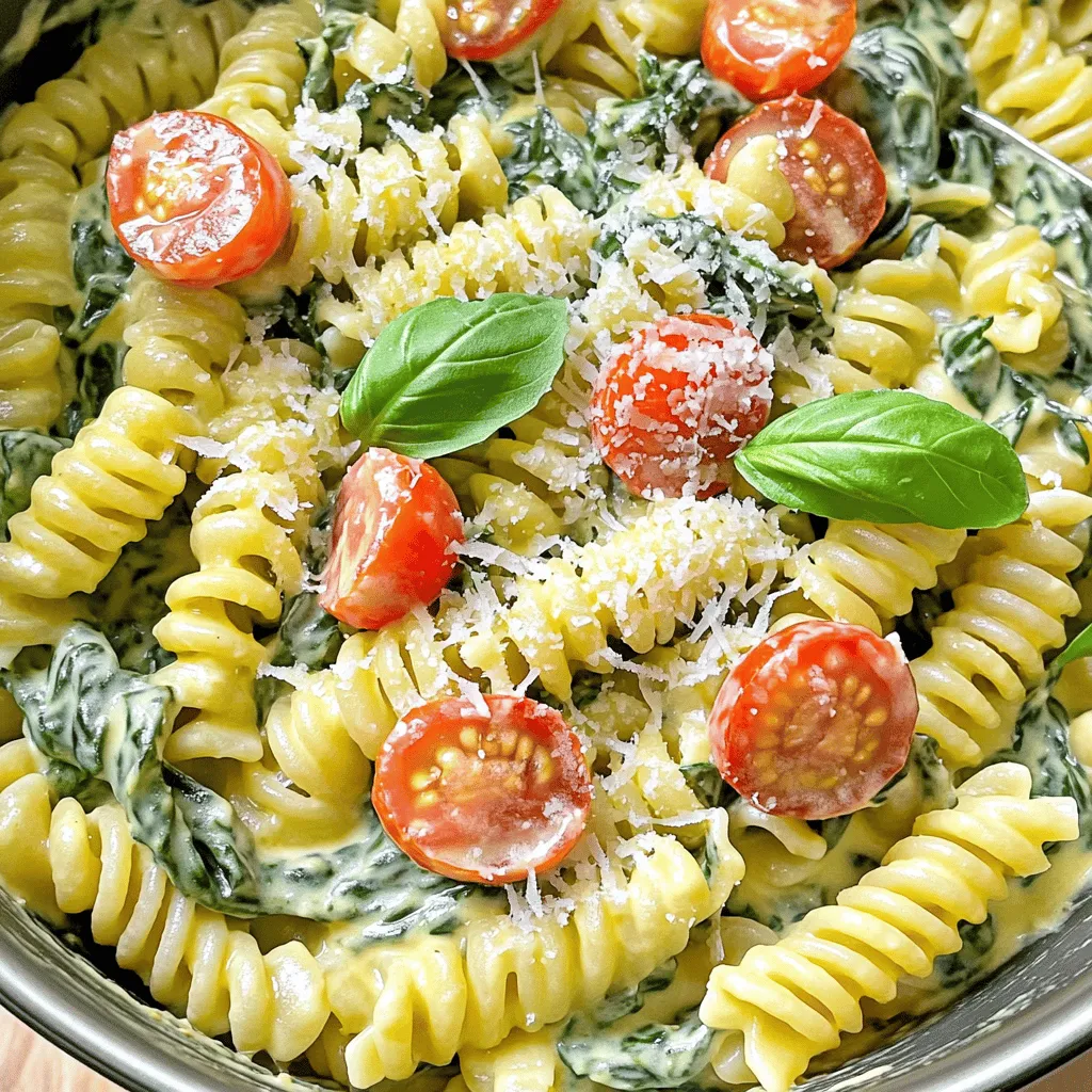One-Pot Creamy Spinach Ricotta Pasta Delight