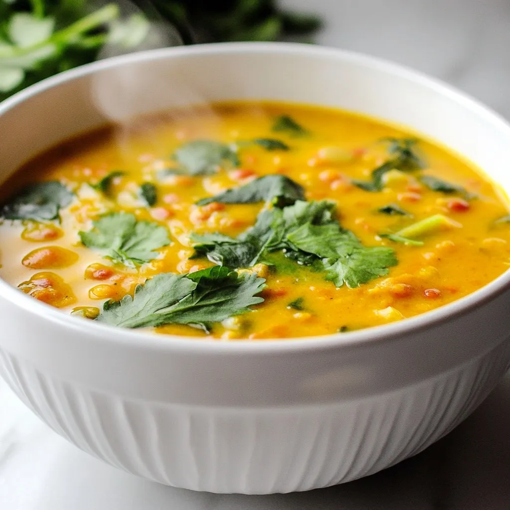 Coconut Curry Lentil Soup Fresh and Flavorful Treat
