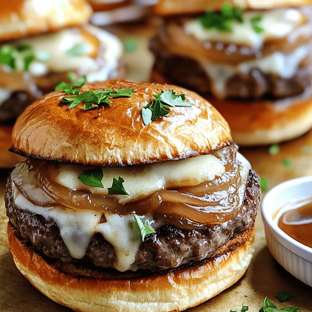 French Onion Soup Burgers Savory Flavorful Twist