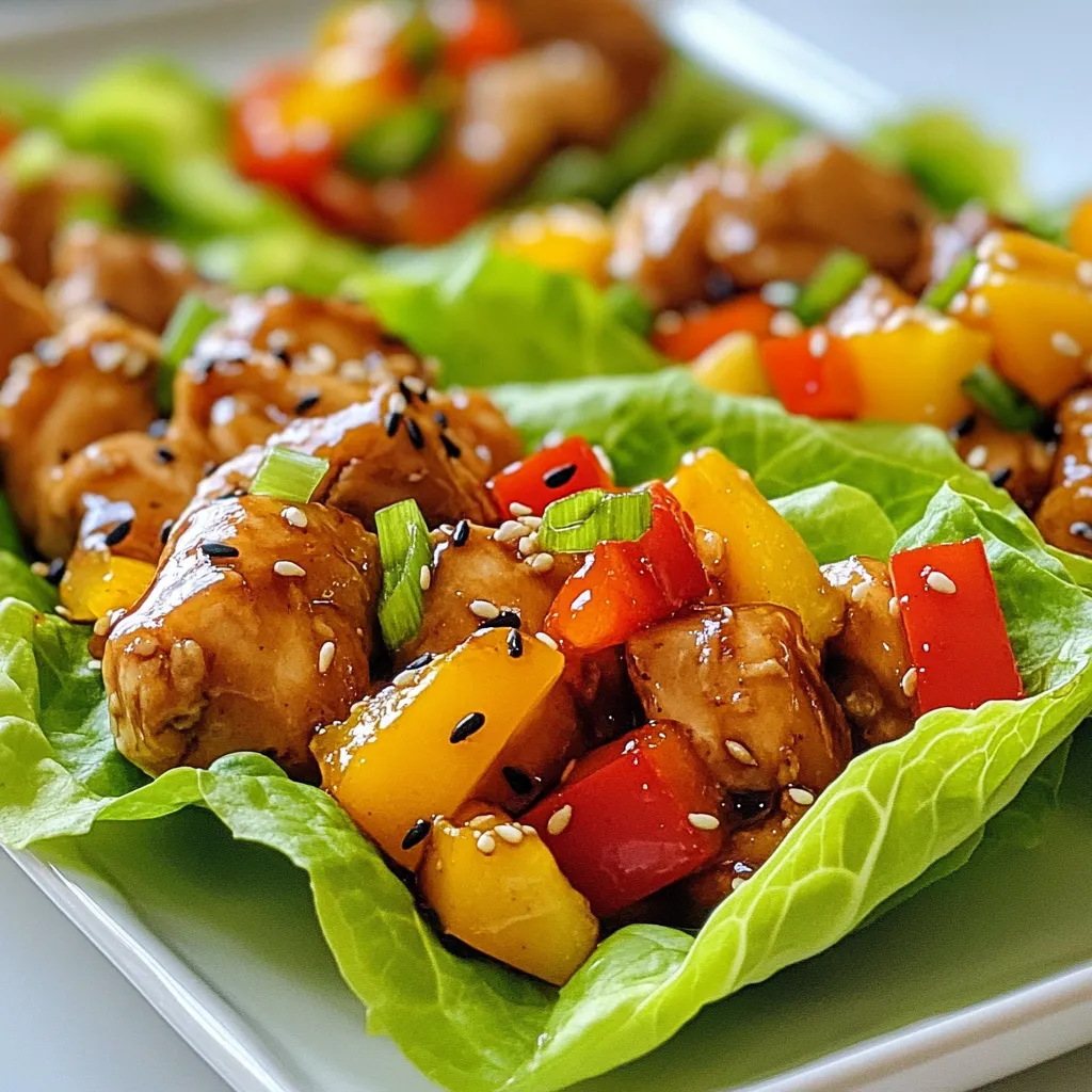 Teriyaki Chicken Lettuce Wraps Fresh and Healthy Meal
