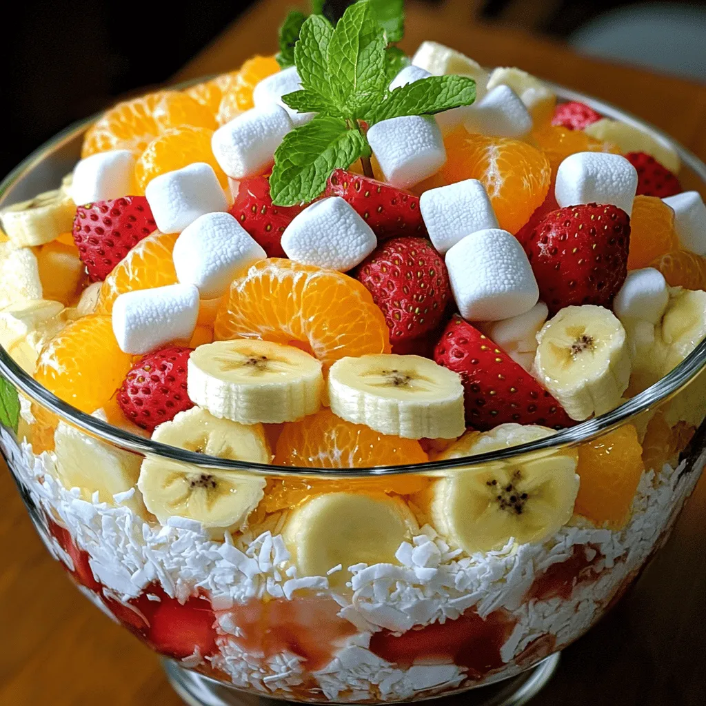 Ambrosia Salad Delightful Fruit and Marshmallow Mix