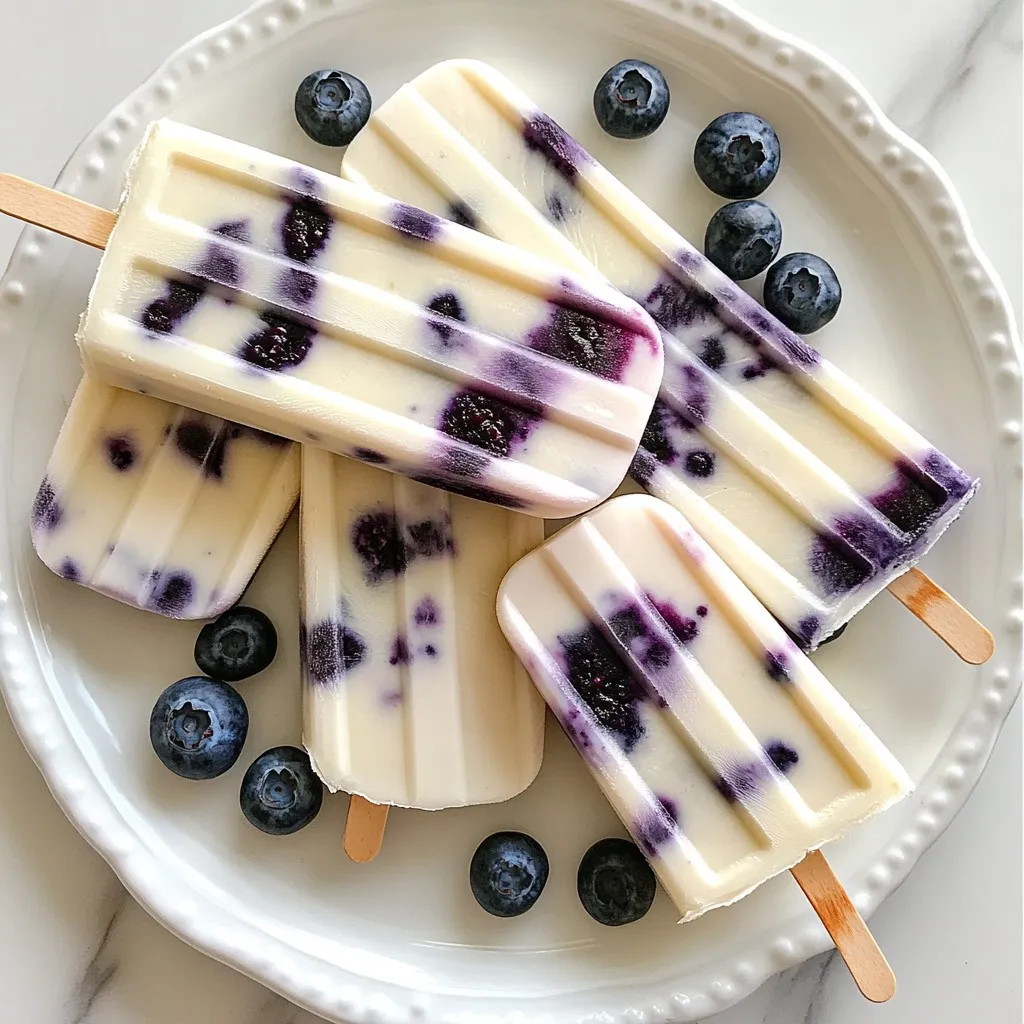 Greek Yogurt Blueberry Popsicles Refreshing Summer Treat