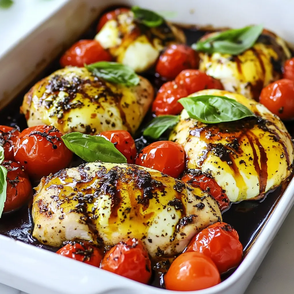 Balsamic Glazed Caprese Chicken Bake Simple Delight