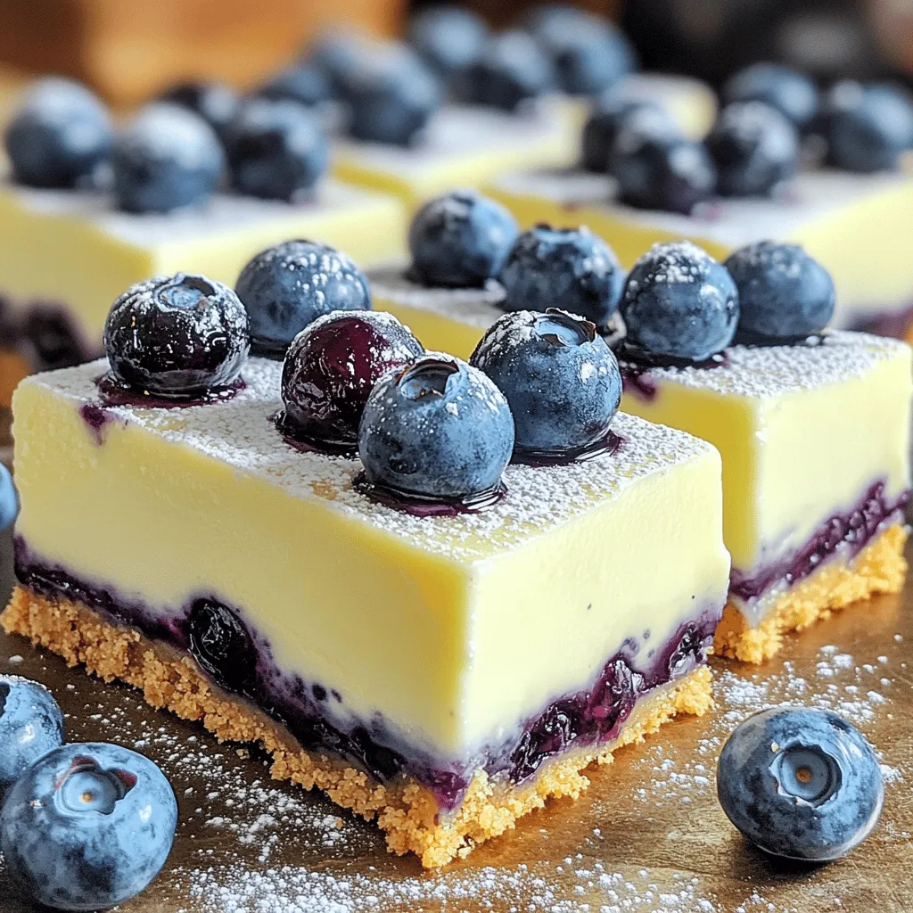 No-Bake Blueberry Cheesecake Squares Simple Delight