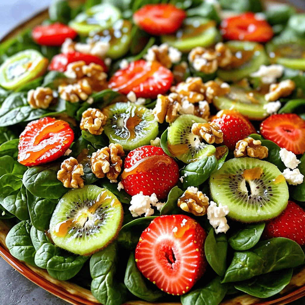 Strawberry Kiwi Spinach Salad Fresh and Flavorful Dish