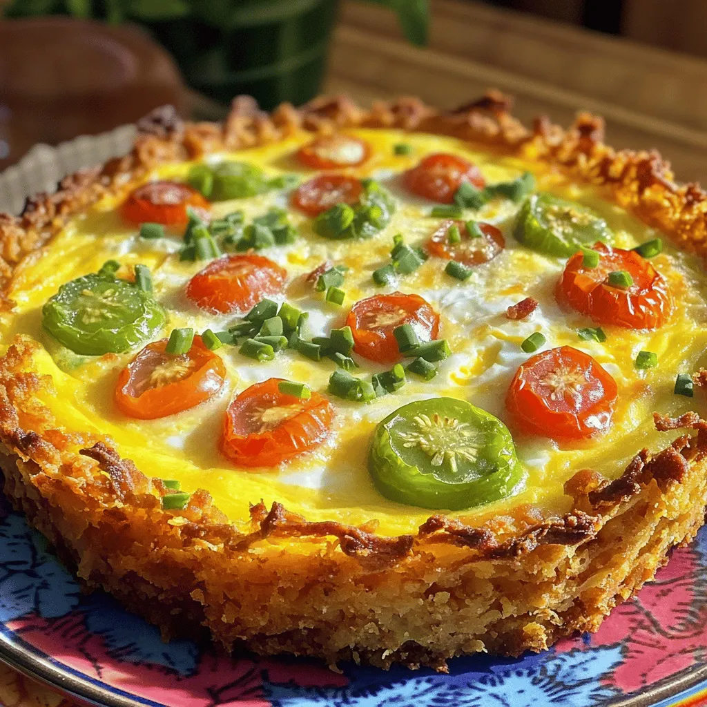 Spring Hash Brown Crust Quiche Flavorful and Easy Dish