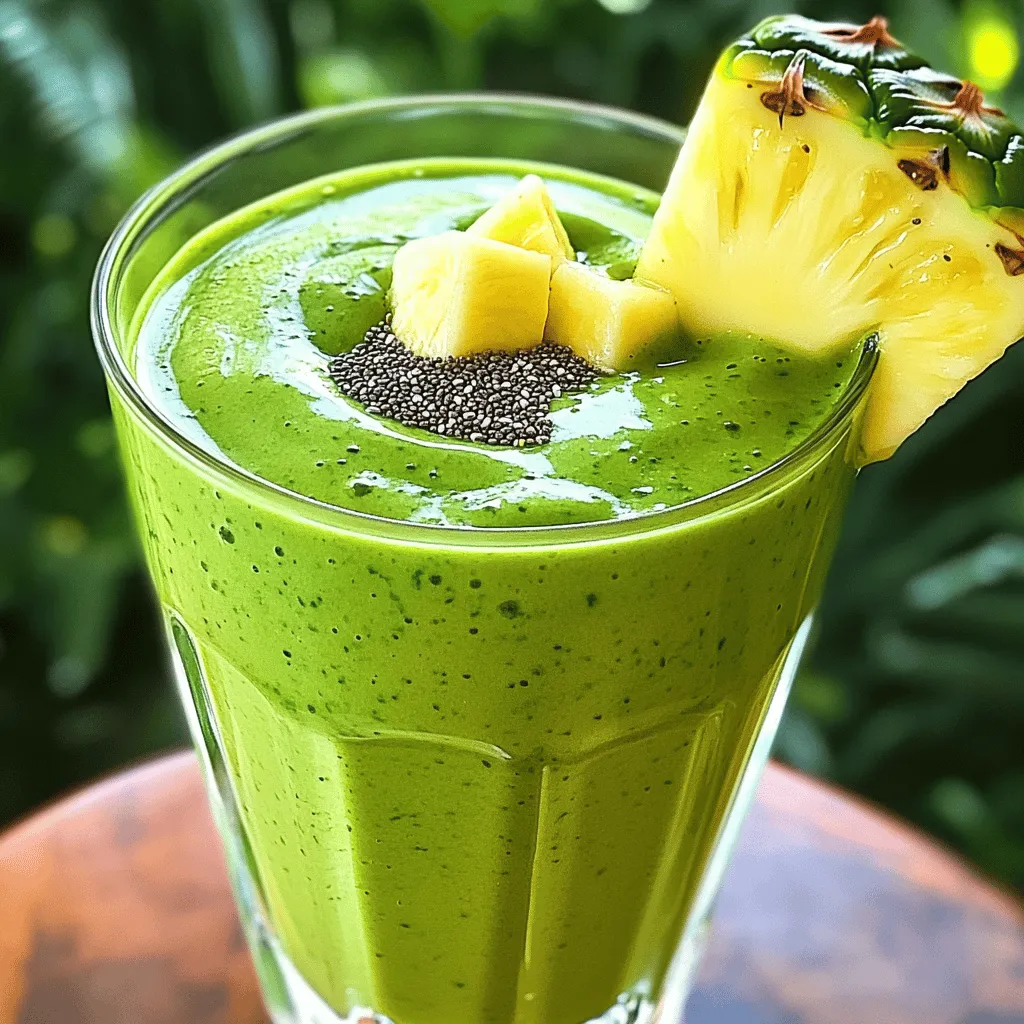 Tropical Green Smoothie Refreshing and Nutritious Mix