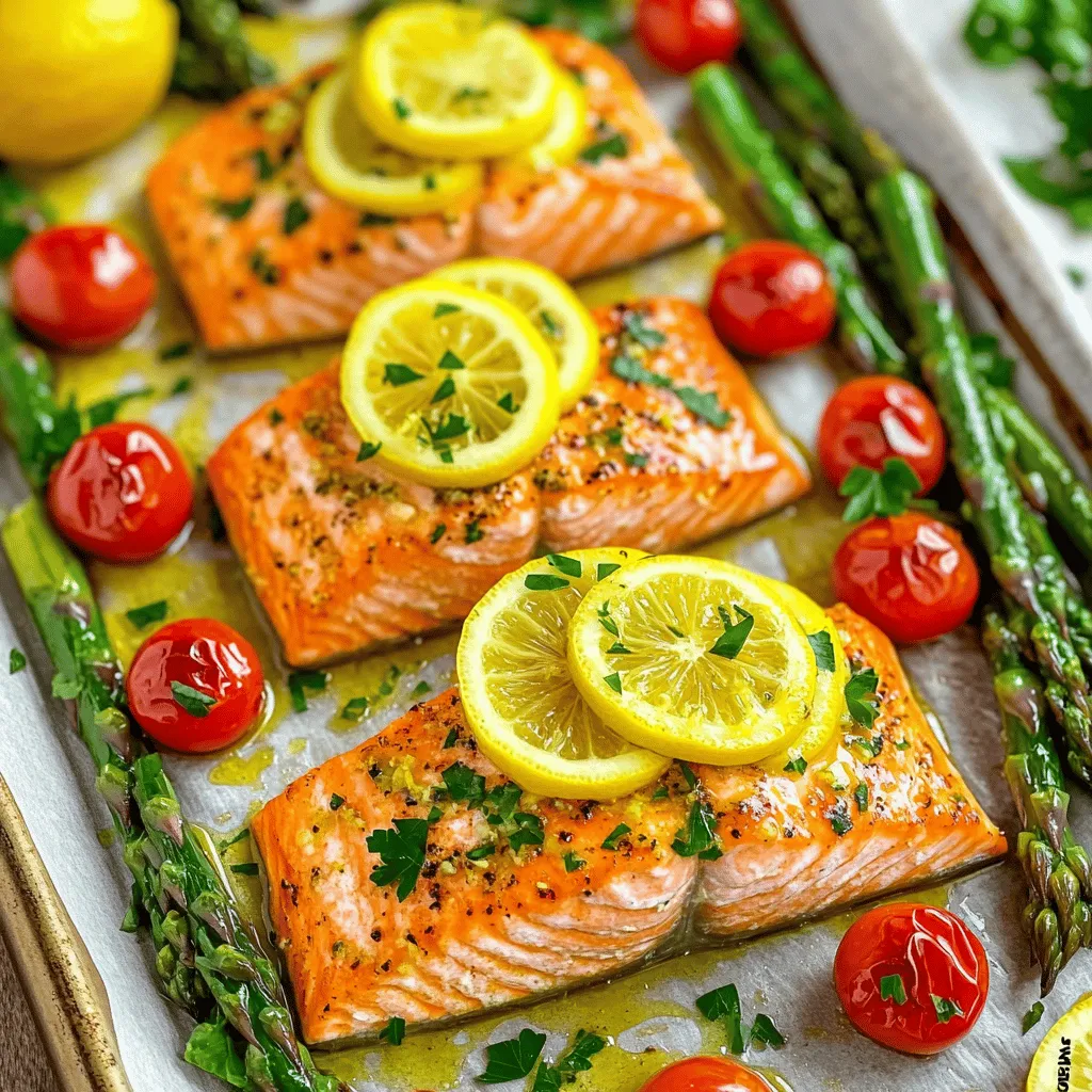 Sheet Pan Lemon Garlic Salmon Quick and Tasty Meal