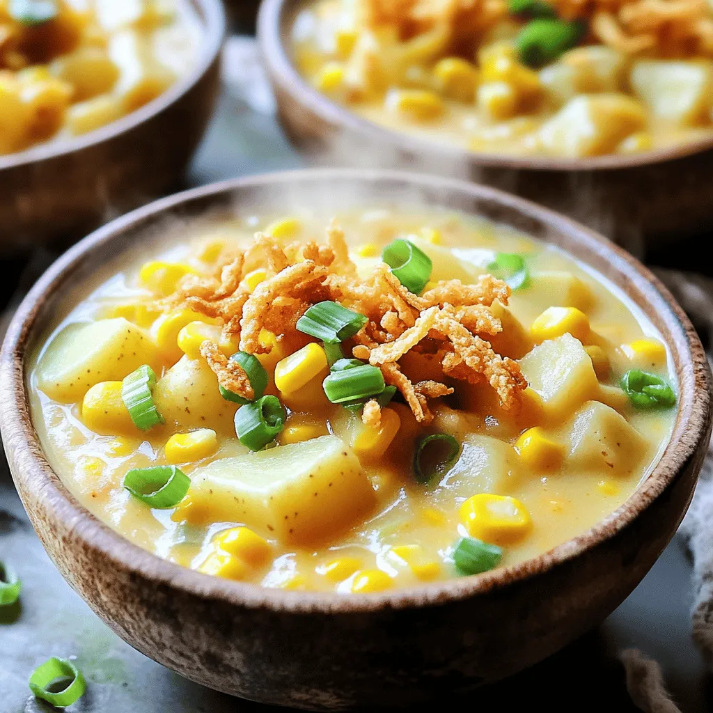 Instant Pot Loaded Potato Corn Chowder Flavor Boost
