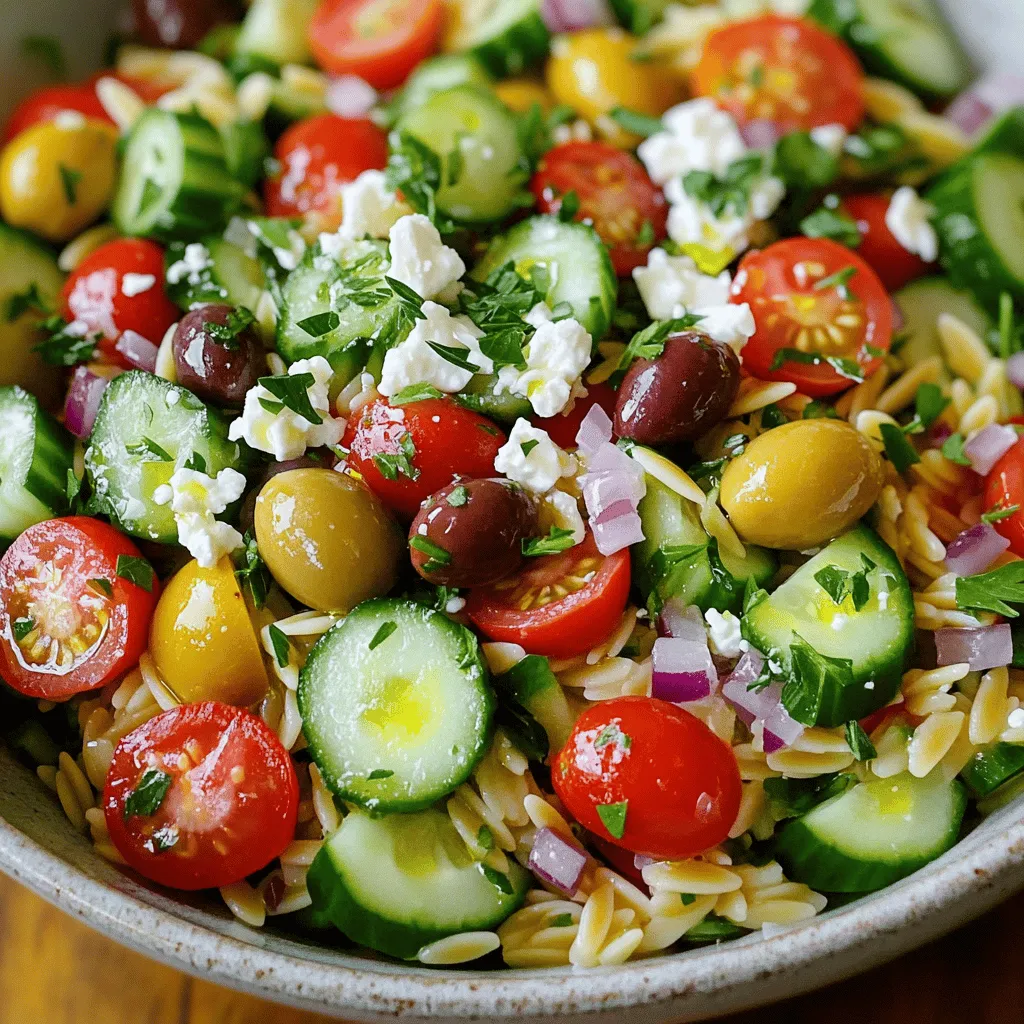 Greek Orzo Salad With Feta Flavorful and Fresh Dish
