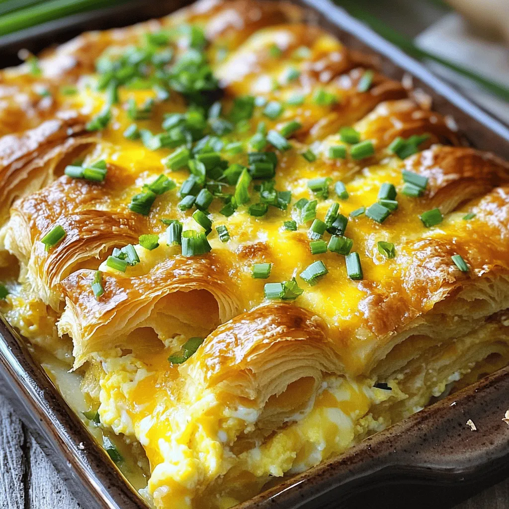 Overnight Croissant Breakfast Casserole Tasty Delight