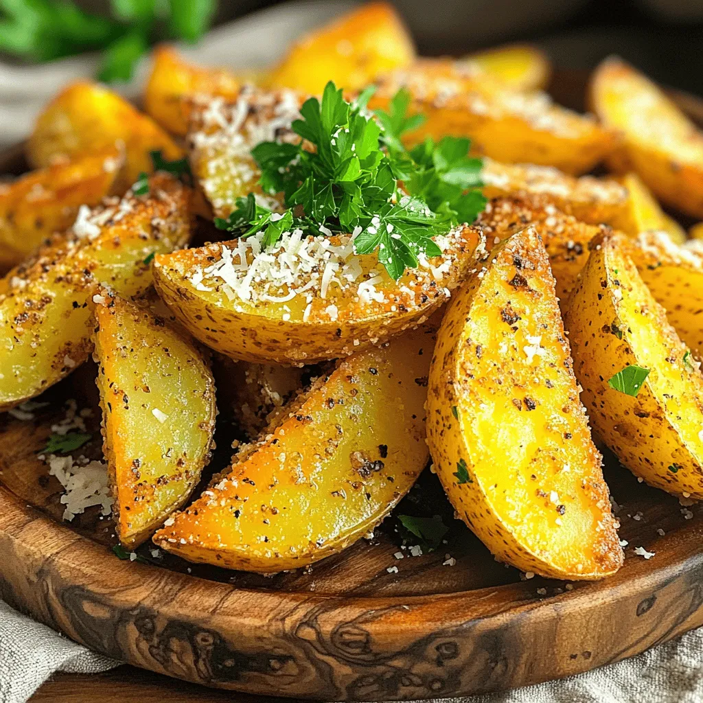 Air Fryer Garlic Parmesan Potato Wedges Crisp Delight